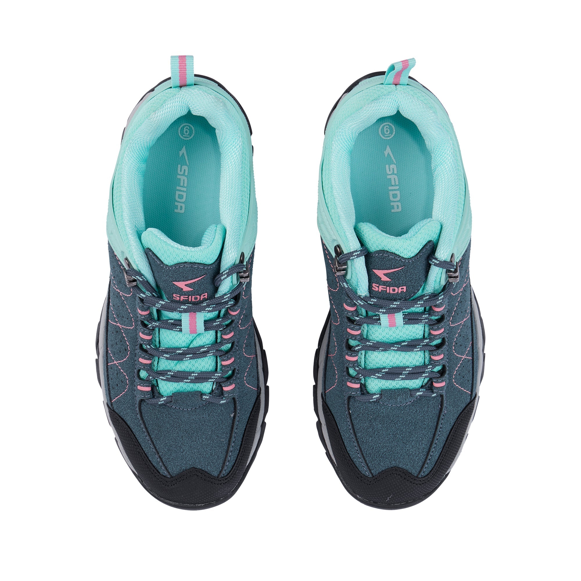 Pioneer Girls Outdoor Hiking Shoe Denim/Mint-1