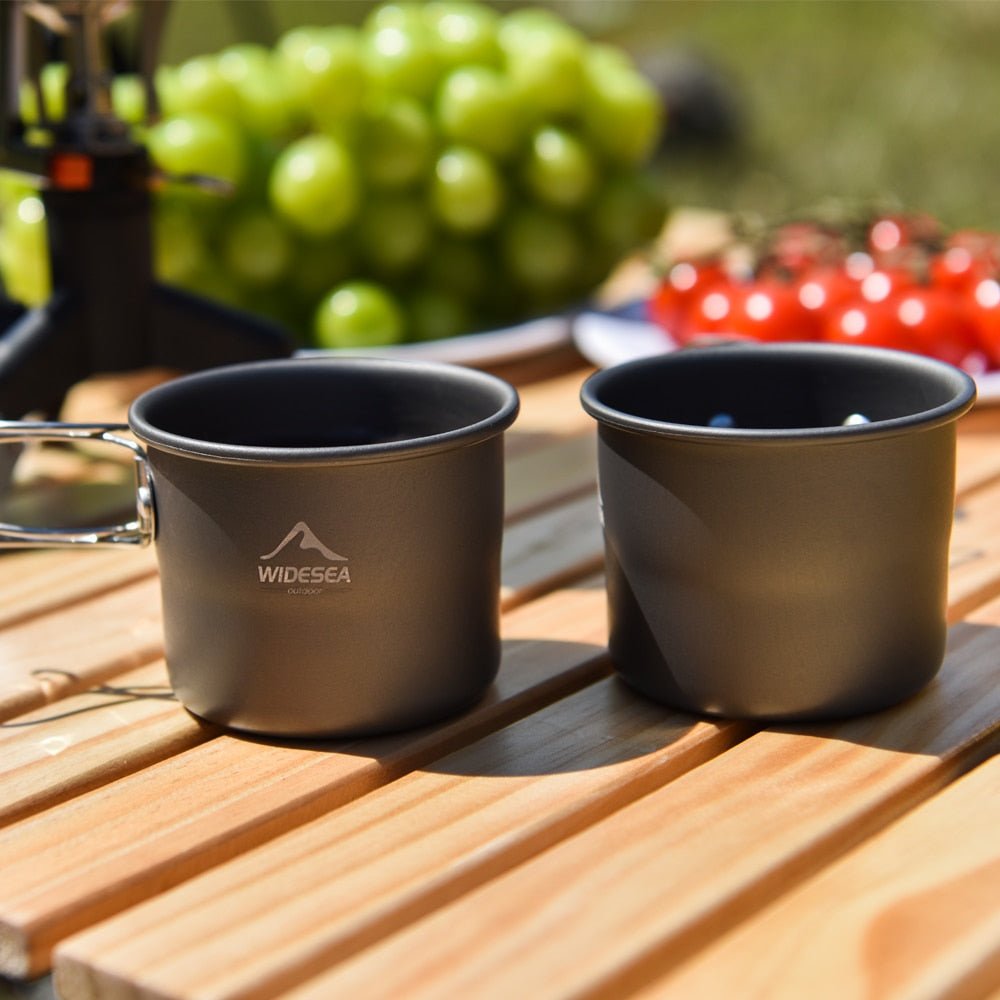 Camping Mug Outdoor Coffee Tea Aluminum Cup Tourism Tableware Picnic Cooking Supplies Equipment Tourist Trekking Hiking-1